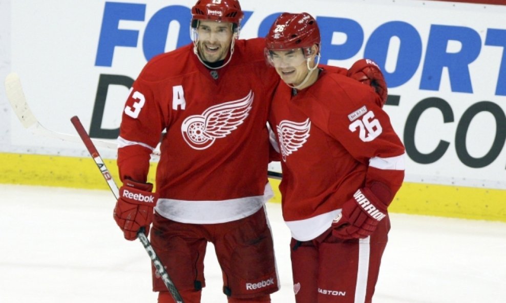 Detroit Red Wings Jiri Hudler  Pavel Datsyuk 2012