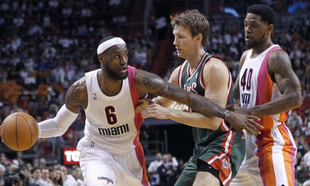 LeBron James, Mike Dunleavy i Udonis Haslem