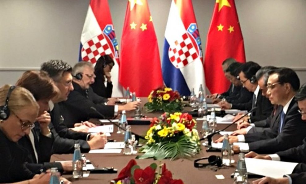 Andrej Plenković na sastanku s predsjednikom Državnog vijeća Narodne Republike Kine Li Keqiangom