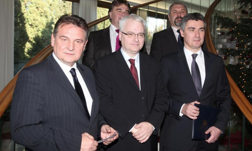 Radimir Čačić, Ivo Josipović, Zoran Milanović, Ivan Jakovčić i Silvano Hrelja