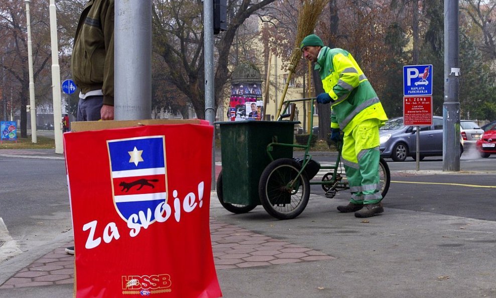 smeće, parlamentarni izbori, Osijek