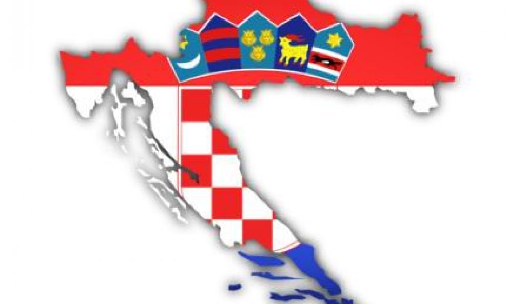Hrvatska karta mapa ilustracija