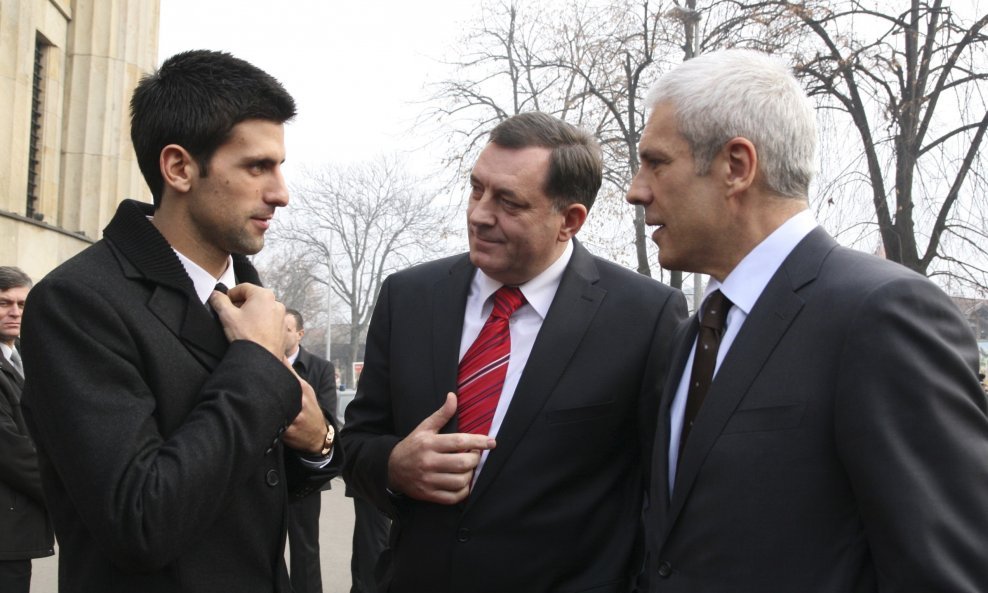 Novak Đoković, Milorad Dodik i Boris Tadić
