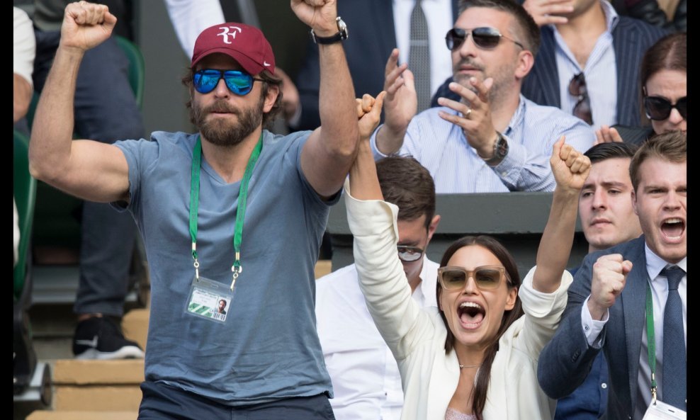 Bradley Cooper i Irian Shayk bili su najglasniji navijači Rogera Federera 