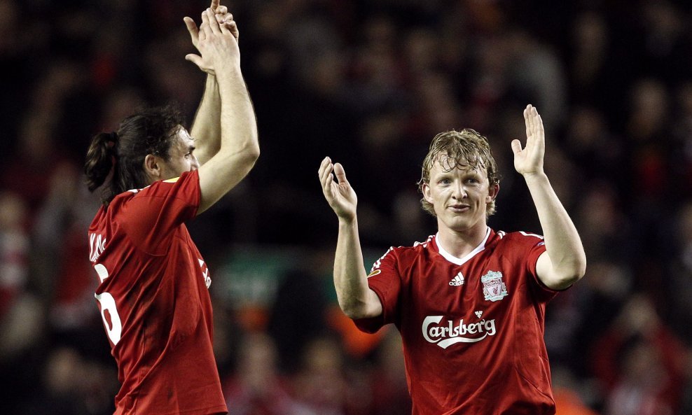 Liverpool - Benfica, Dirk Kuyt i Sotiris Kyrgiakos