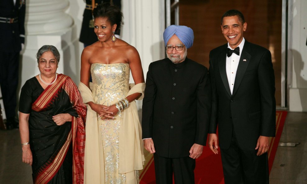 Barack i Michelle Obama, Mahmohan Singh i gospođa Kaur