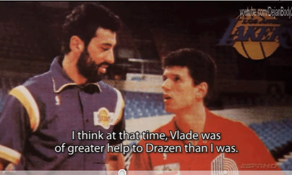 Vlade Divac i Dražen Petrović