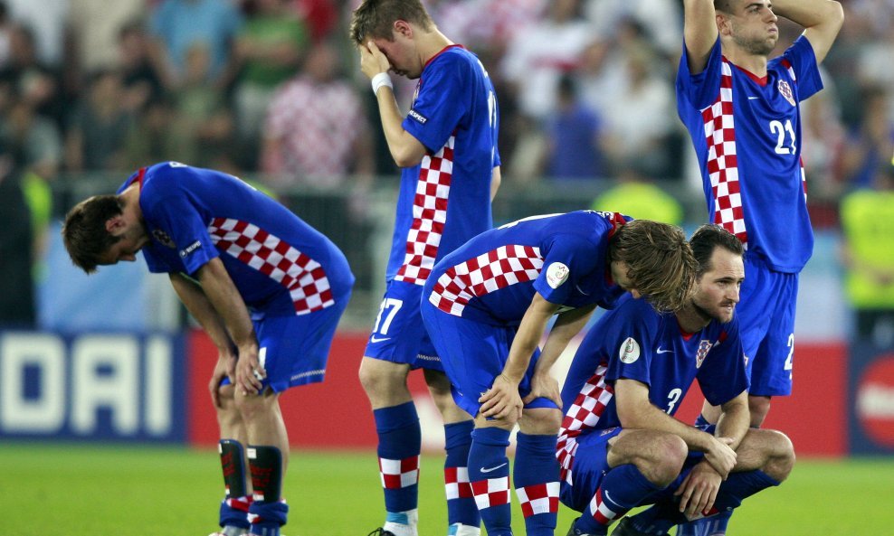 Robert Kovač, Ivan Klasnić, Mladen Petrić, Luka Modrić, Josip Šimunić Euro 2008. četvrtfinale Hrvatska Turska