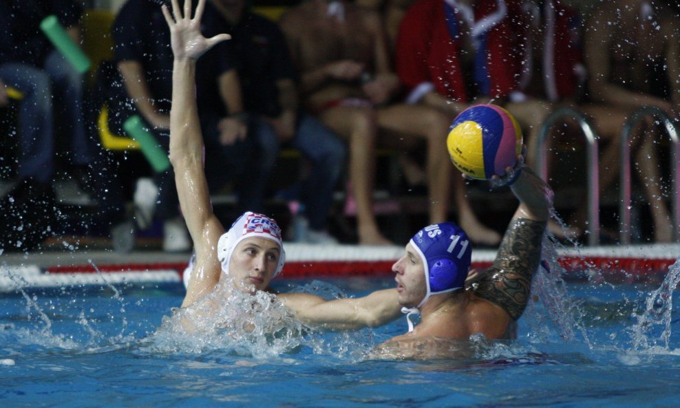 Hrvatska - Rusija, svjetska liga, Paulo Obradović (L) i Garbuzov