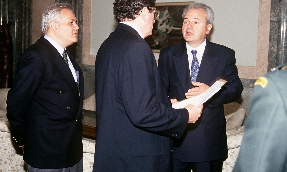 Richard Holbrooke i Slobodan Milošević