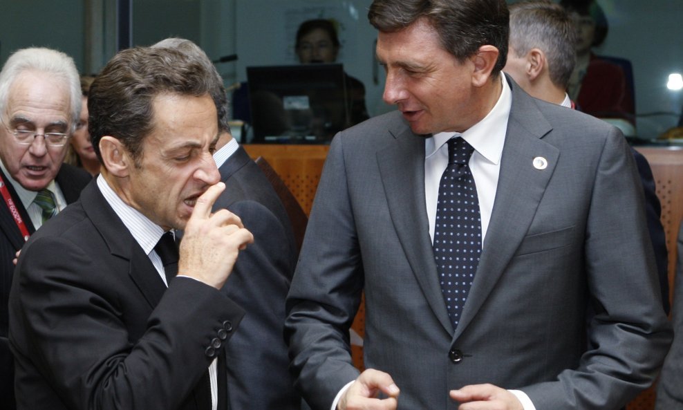 Nicolas Sarkozy i Borut Pahor