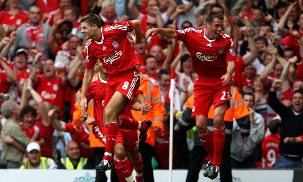 Steven Gerrard Jamie Carragher Liverpool FC