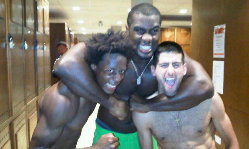 Novak Đoković, Gael Monfils i Teddy Riner