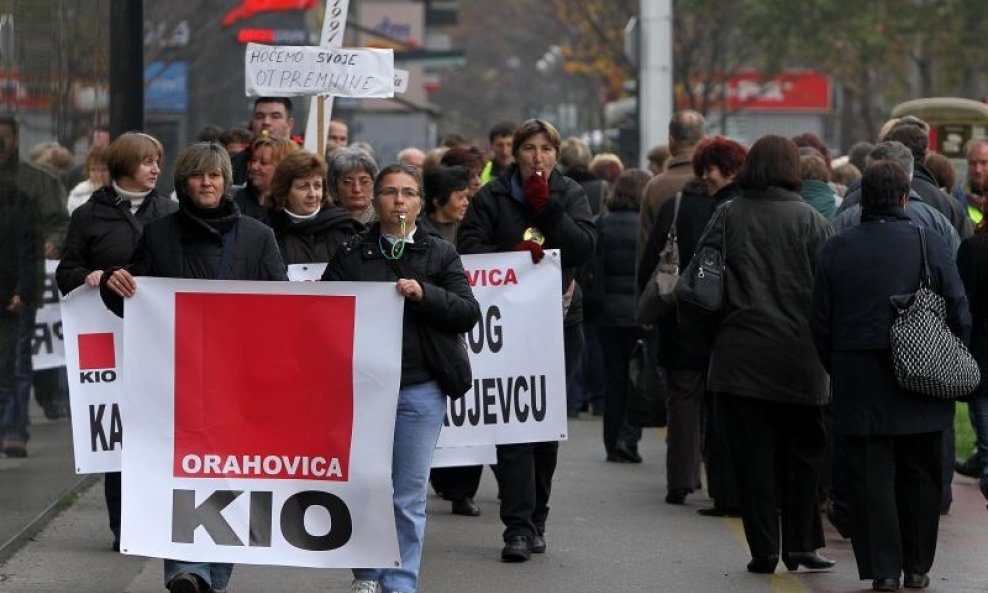 Radnici Kio Keramike u Zagrebu