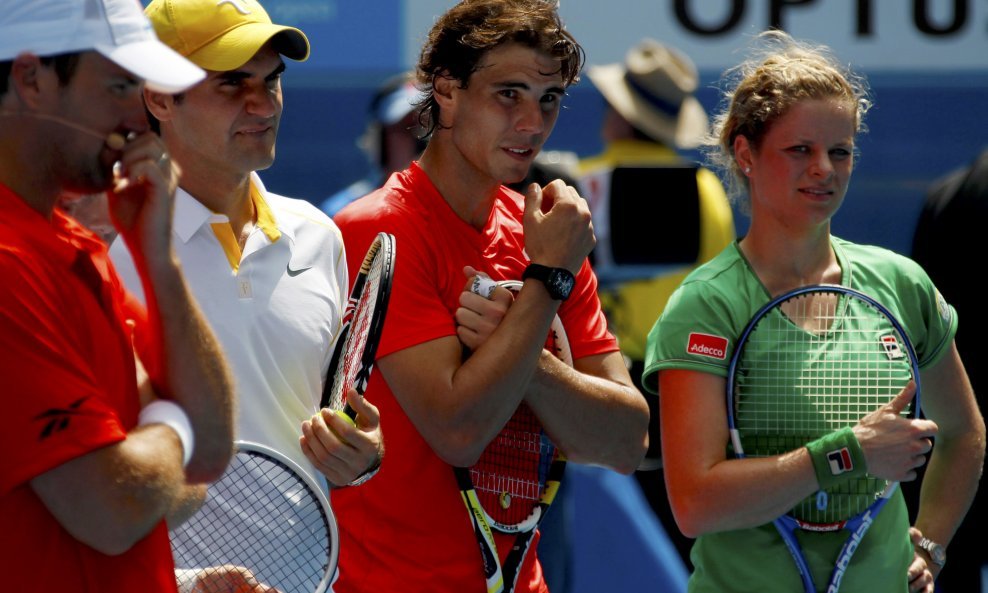 Patrick Rafter Roger Federer Rafael Nadal Kim Clijsters - na humanitarnom turniru