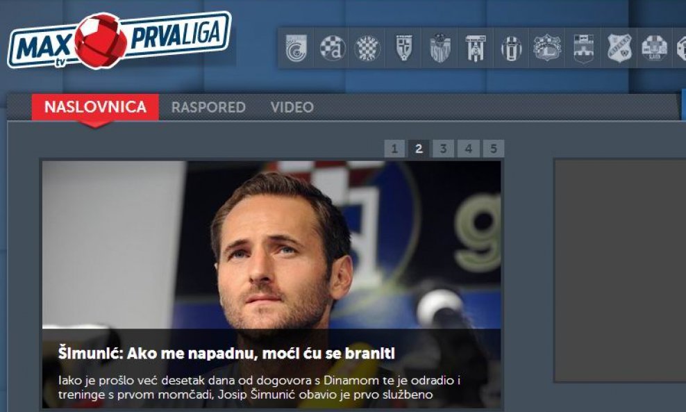 Nova stranica MAXtv Prve lige