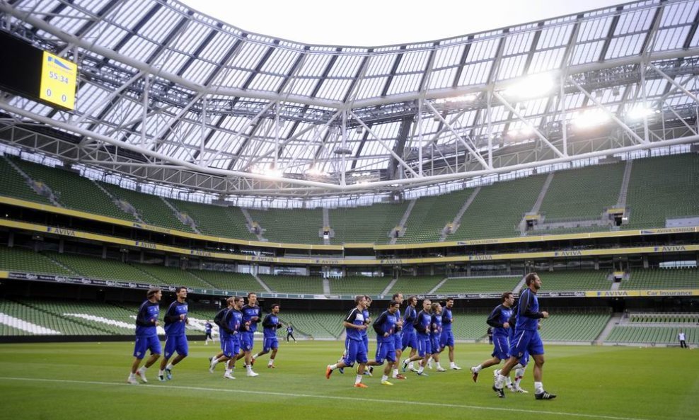 Hrvatska nogometna reprezentacija, trening dublin Aviva Arena Stadion