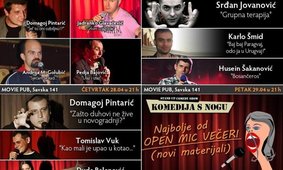 komedija s nogu program