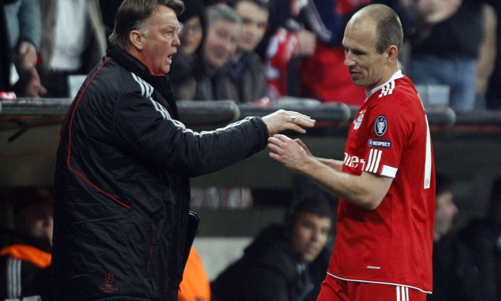 Arjen Robben i Louis Van Gaal