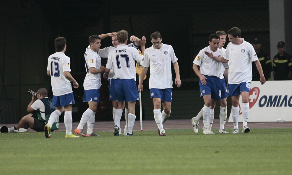 AEK - Hajduk, slavlje igrača Hajduka