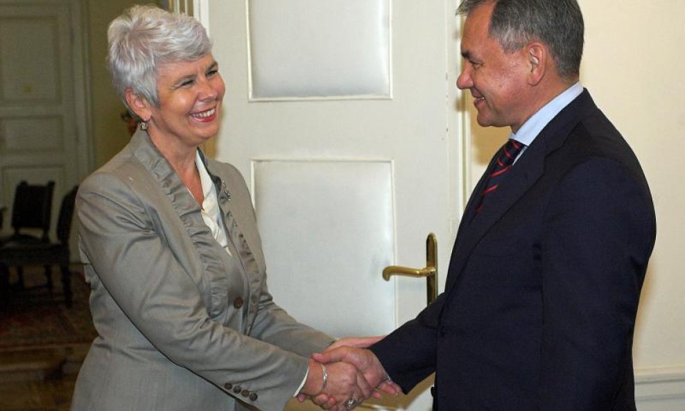 Jadranka Kosor i Sergej Šojgu, ruski ministar za izvanredna stanja