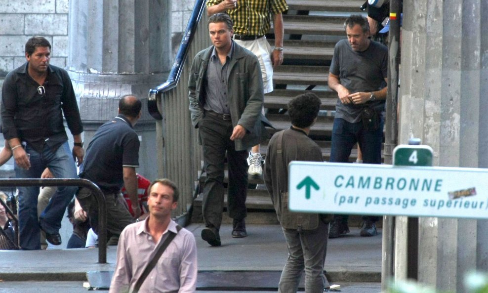 Leonardo DiCaprio na snimanju filma 'Inception' Christophera Nolana