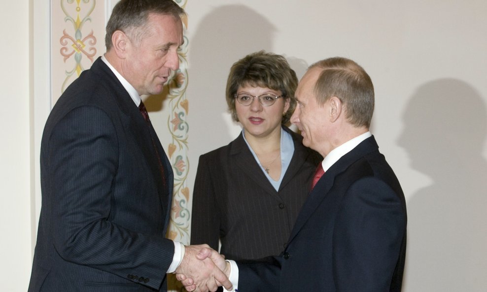 Mirek Topolaneko i Vladimir Putin
