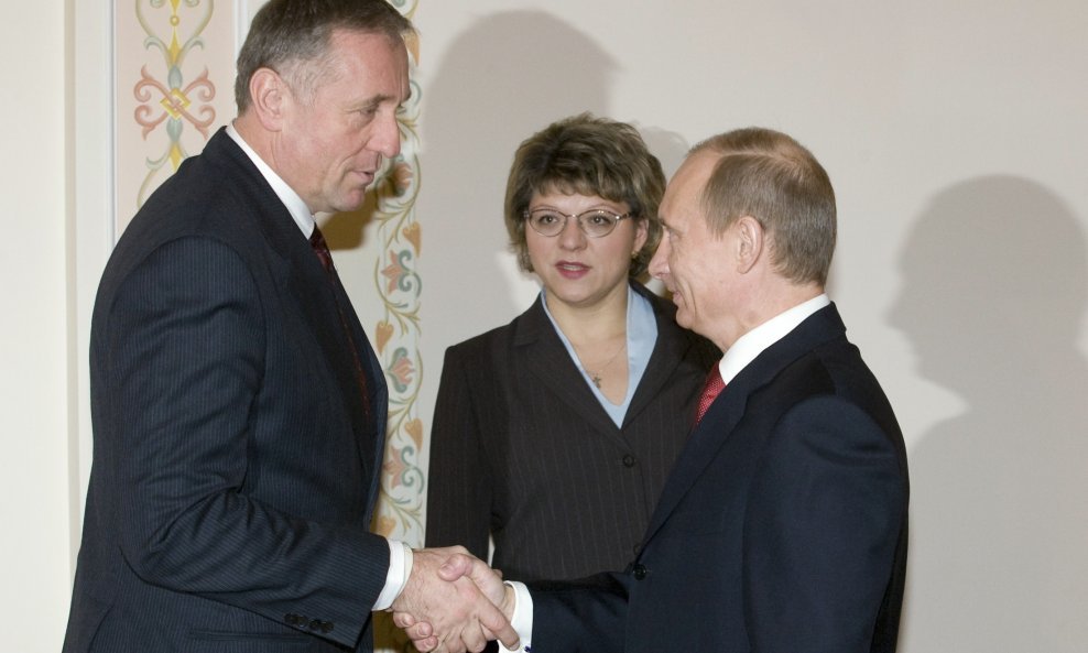 Mirek Topolaneko i Vladimir Putin