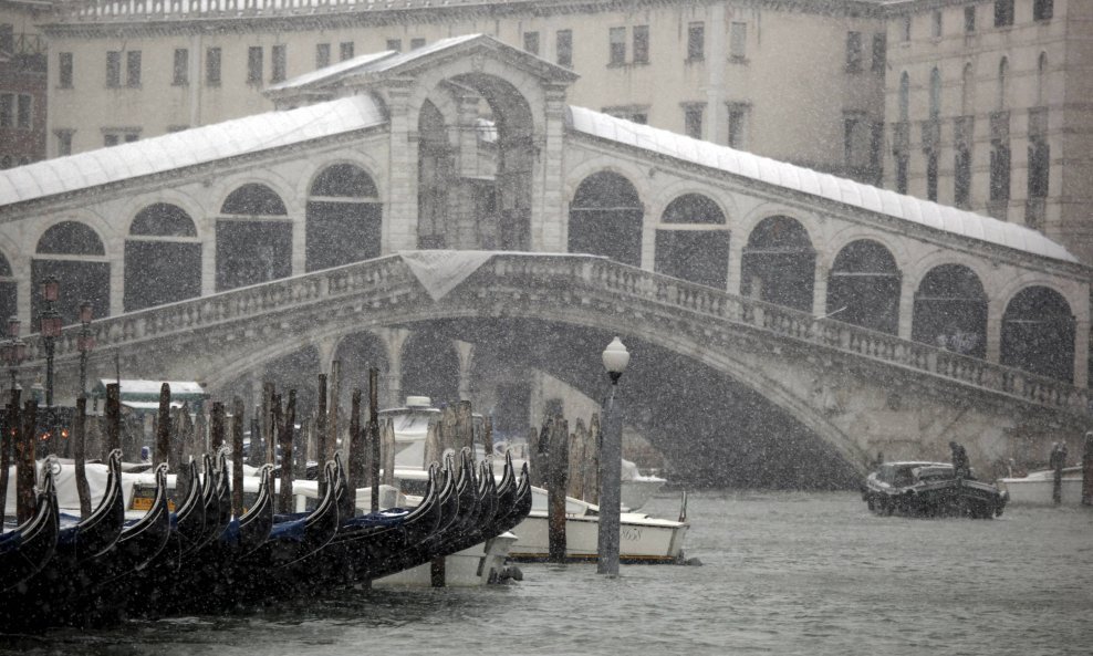 italija venecija snijeg zima