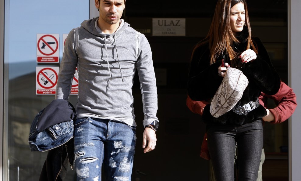 Eduardo da Silva sa suprugom Andreom