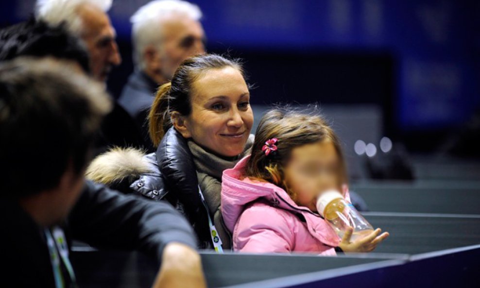 Iva Majoli s kćerkicom Mijom