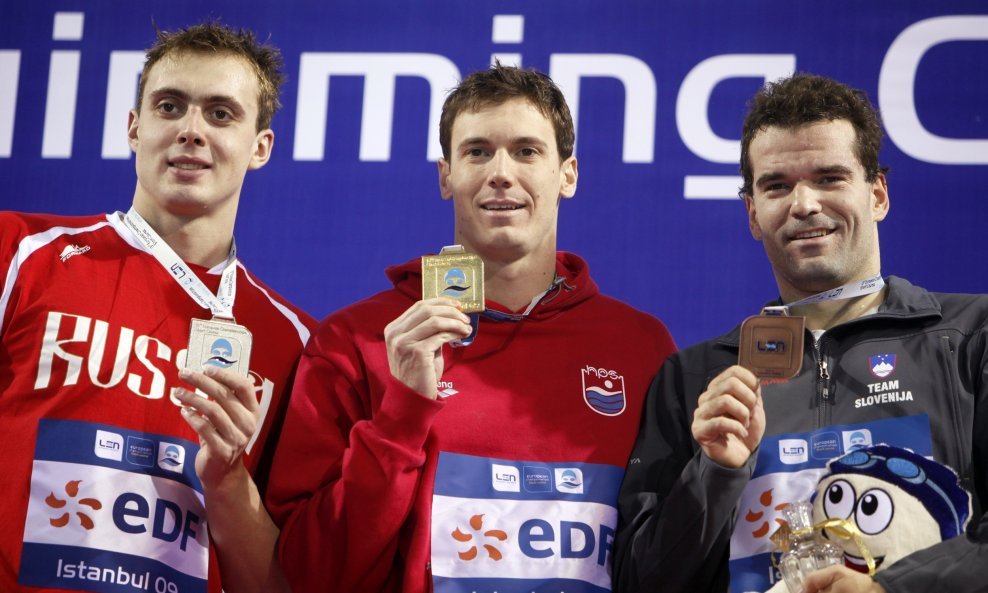 Sergey Fesikov (Rusija), Duje Draganja (Hrvatska) i Peter Mankoč (Slovenija)
