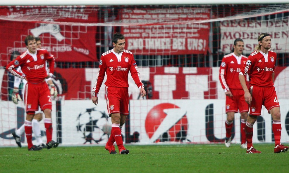 Bayern, Holger Badstuber, Miroslav Klose, Martin Demichelis and Anatoliy Timoščuk 