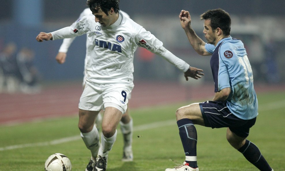 Nikola Kalinić i Ivan Medvid (Hajduk - Cibalia), Vinkovci 15. ožujka 2009.