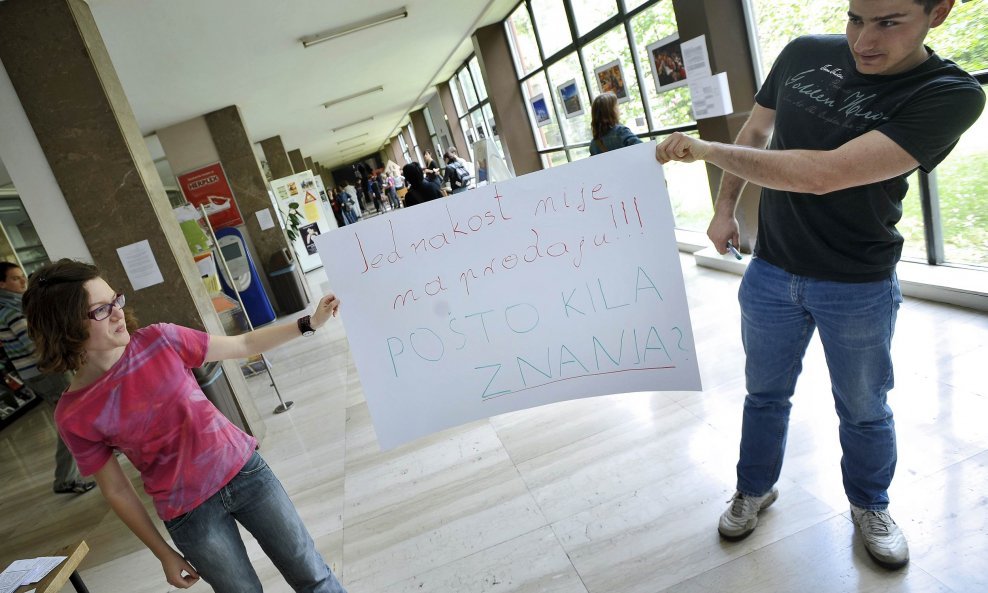 Studentski prosvjed na Filozofskom