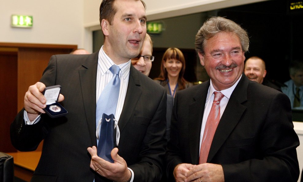 Latvijski i luksemburški ministar vanjskih poslova - Maris Riekstins i Jean Asselborn