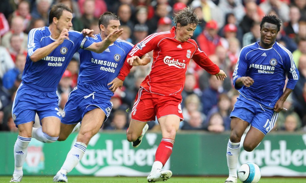 John Terry John Obi Mikel Frank Lampard Fernando Torres Chelsea Liverpool 