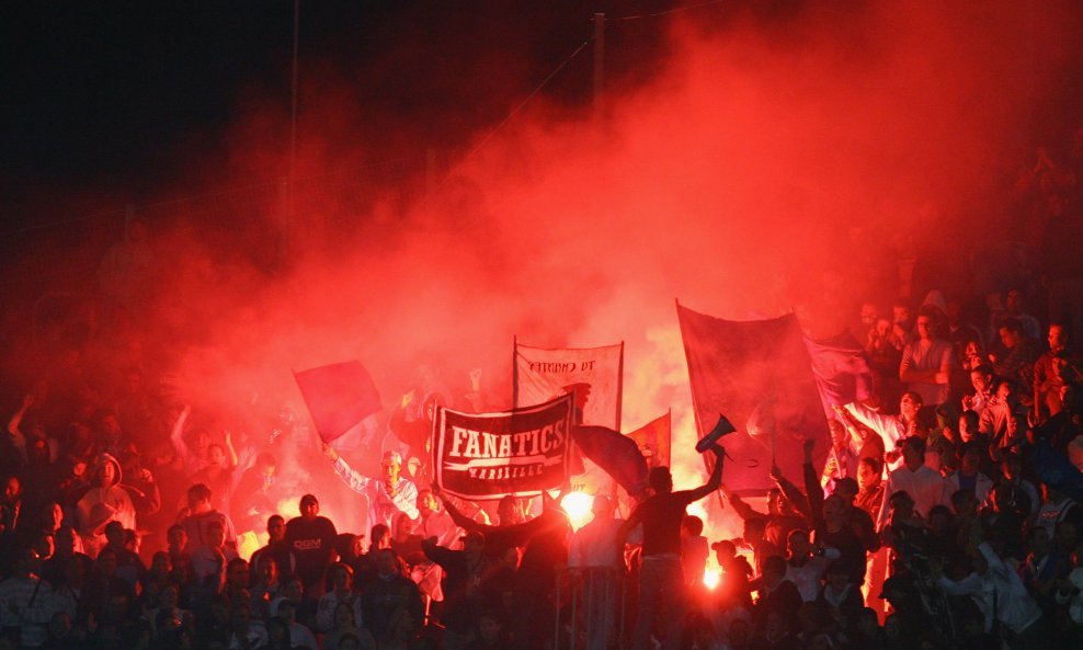 Olympique Marseille, baklje, navijači 2007