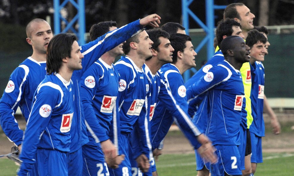 Igrači Šibenika slave, 8. ožujka 2009.