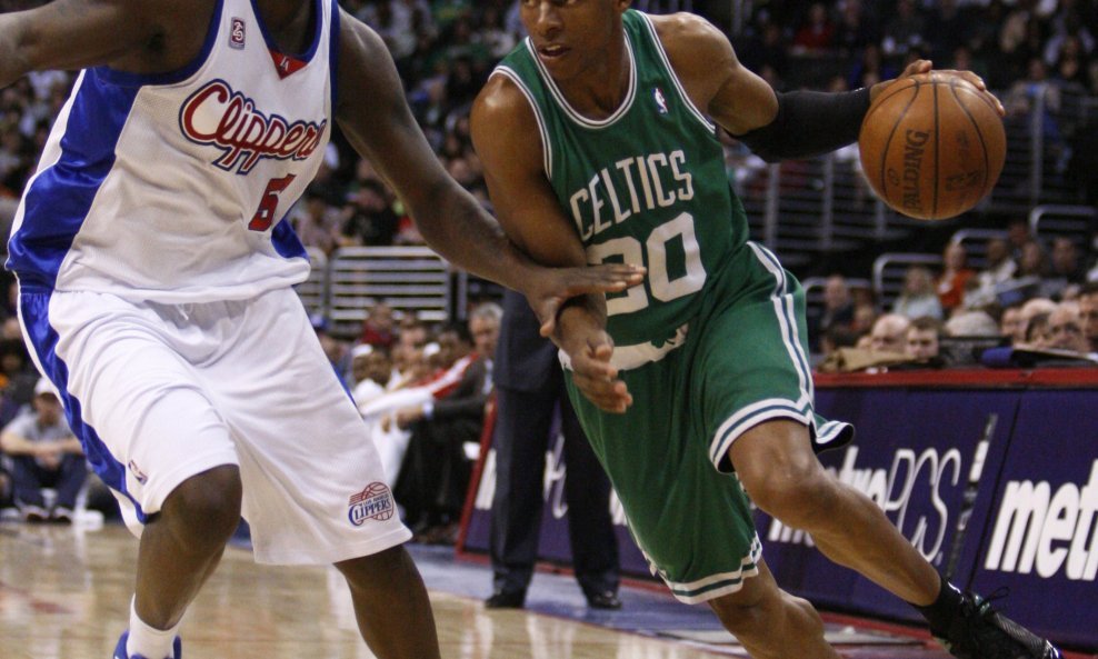 Zach Randolph i Ray Allen, LA Clippers - Boston Celtisc