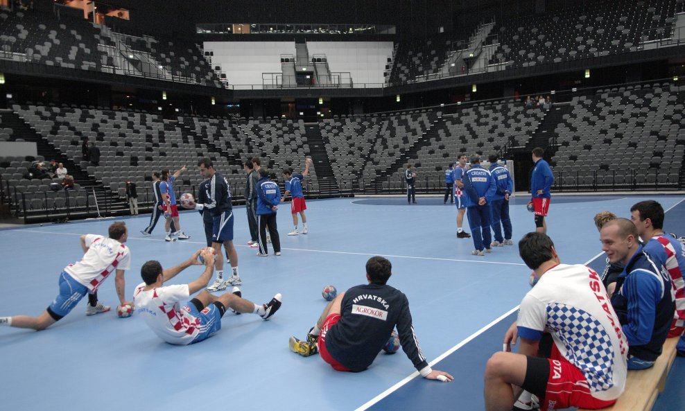 Spaladium Arena trening hrvatskih rukometaša 5. siječnja 2009.