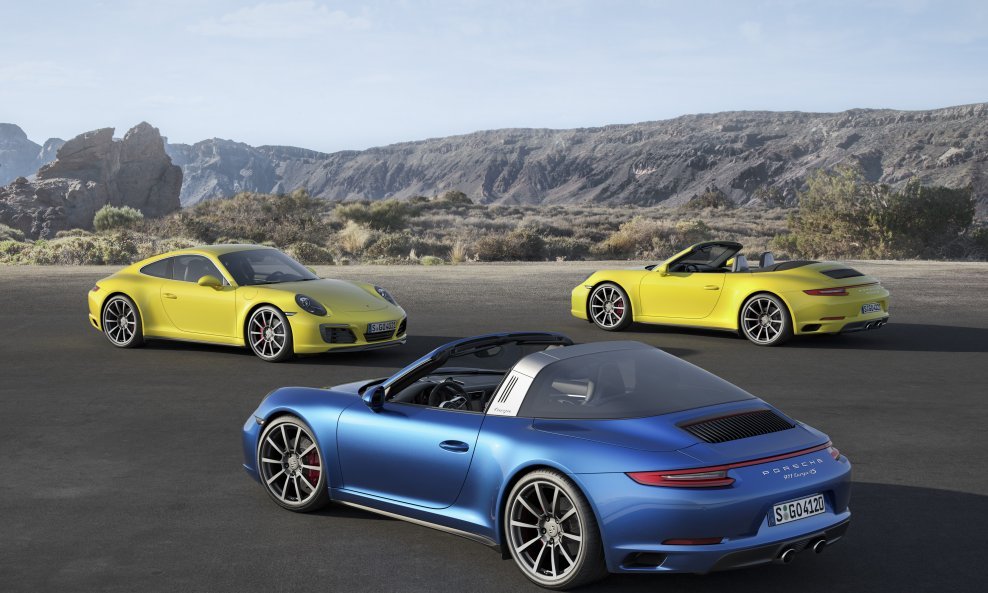 Porsche 911 coupe, kabrio i Targa