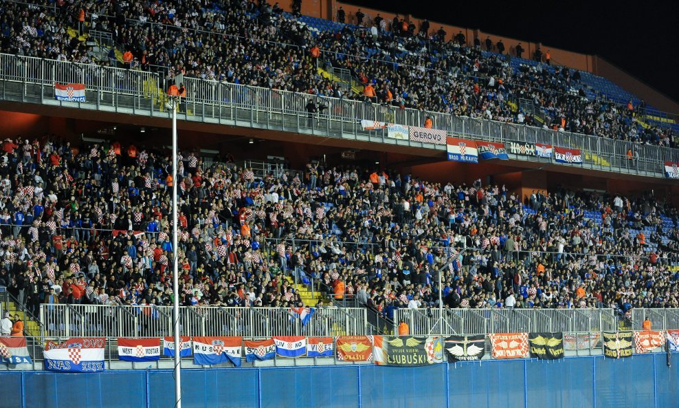 Hrvatski navijači na maksimirskom stadionu