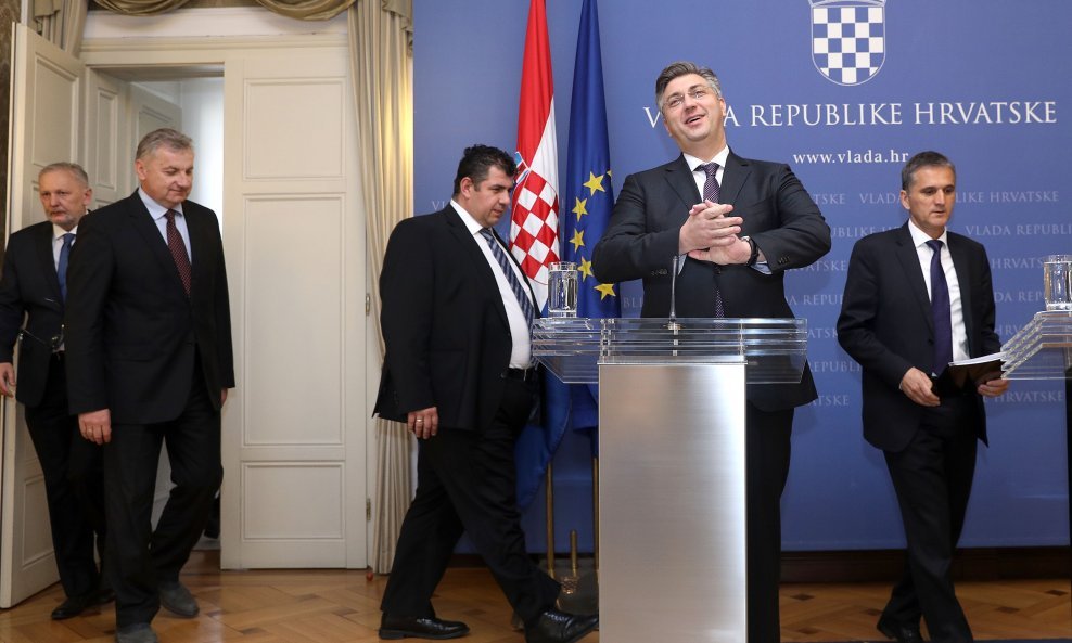 Đuro Popijač, Pavao Vujnovac, Andrej Plenković i Goran Marić