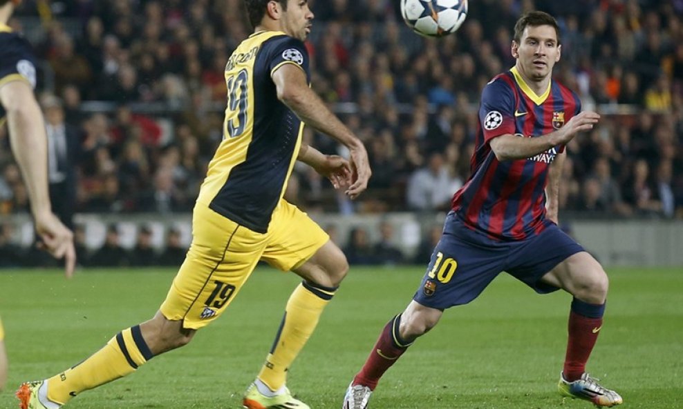 Barcelona - Atletico Madrid, Diego Costa i Lionel Messi (R)