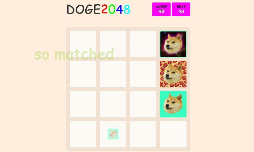 2048 doge računalna igra