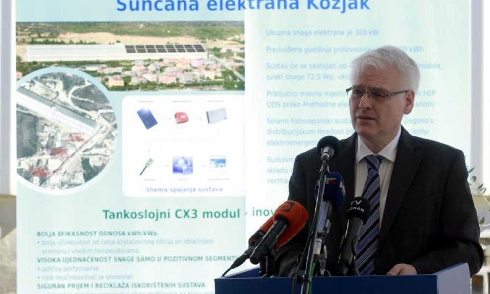 Ivo Josipović Sunčana elektrana Kozjak