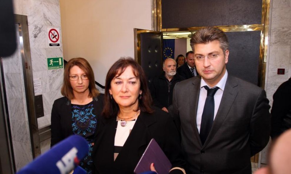 Ivana Maletić, Dubravka Šuica i Andrej Plenković HDZ europarlamentarci