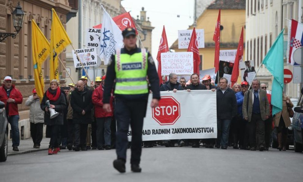 Sindikati sindikalni prosvjed zakon o radu