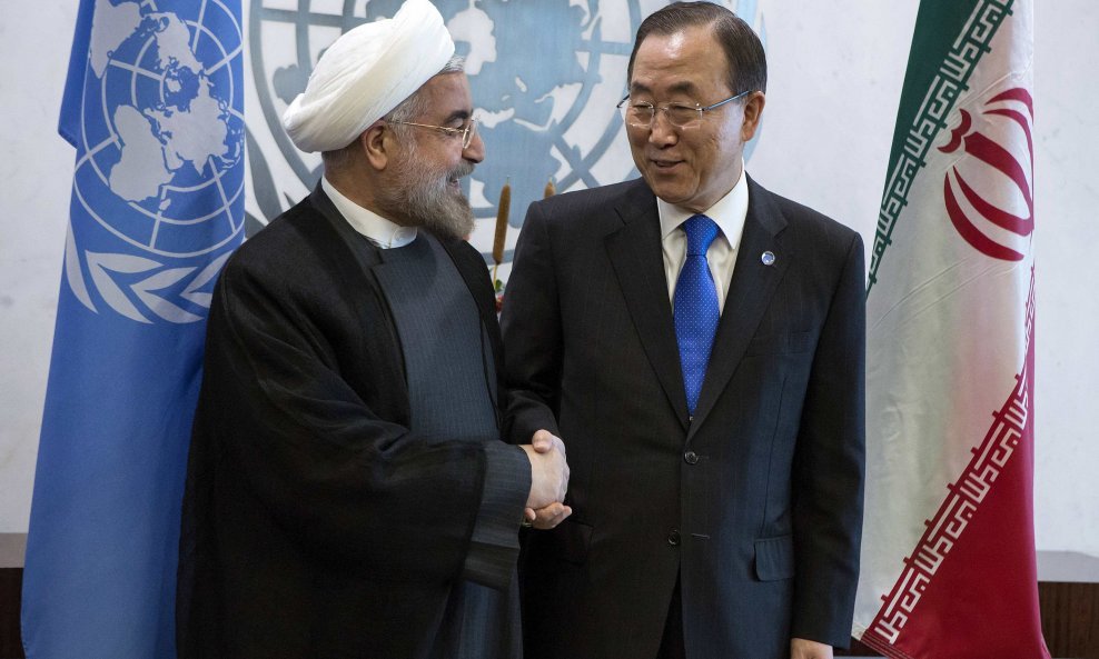 Ban Ki-moon i Hasan Rohani